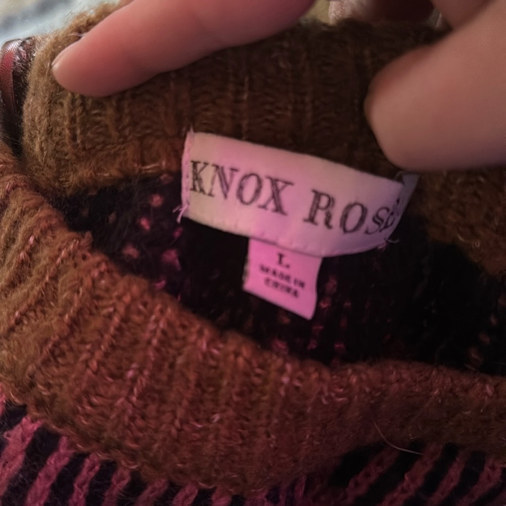 Knox rose brown and pink sweater
